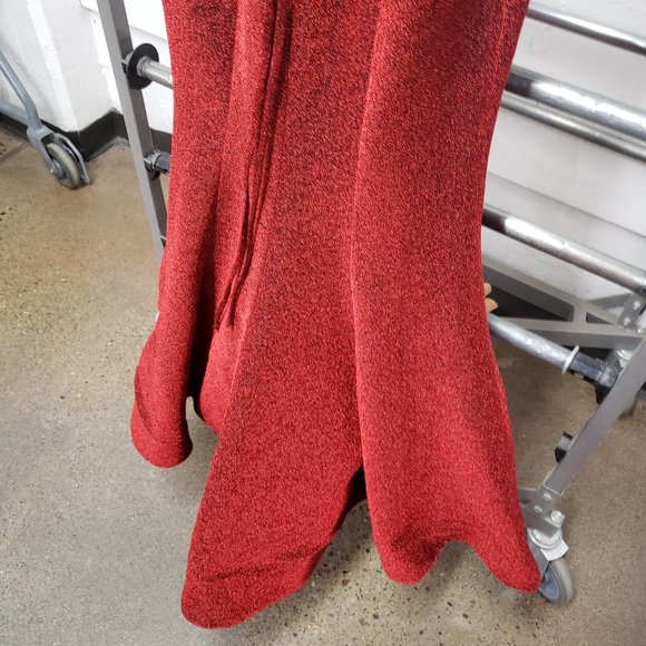 Ellie Wilde Sparkly Red Prom Dress - Picture 7 of 12